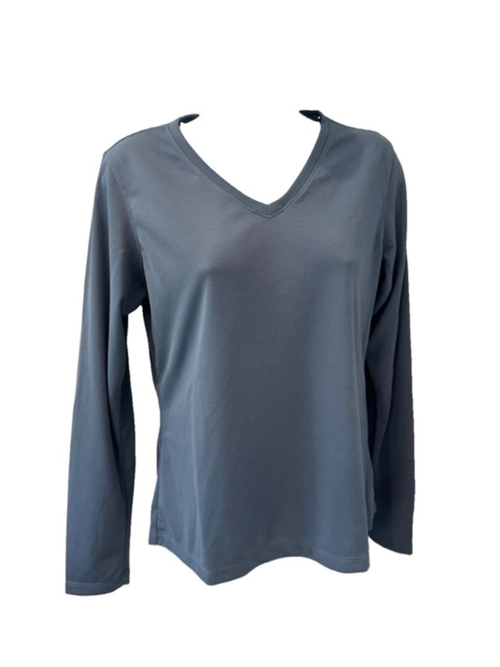 Columbia Women's Long Sleeve V-Neck Top - Slate Blue small